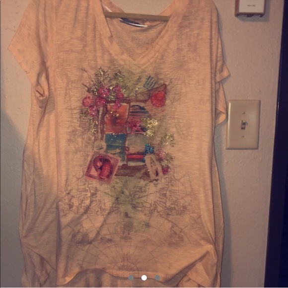 Vintage floral plus size shirt - Picture 2 of 3